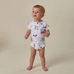 SNUGGLE HUNNY CHRISTMAS PUPS SHORT SLEEVE BODYSUIT