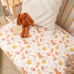SNUGGLE HUNNY COWBOYS FITTED COT SHEET