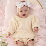 SNUGGLE HUNNY CREAM OVERSIZED COTTON KNIT JUMPER