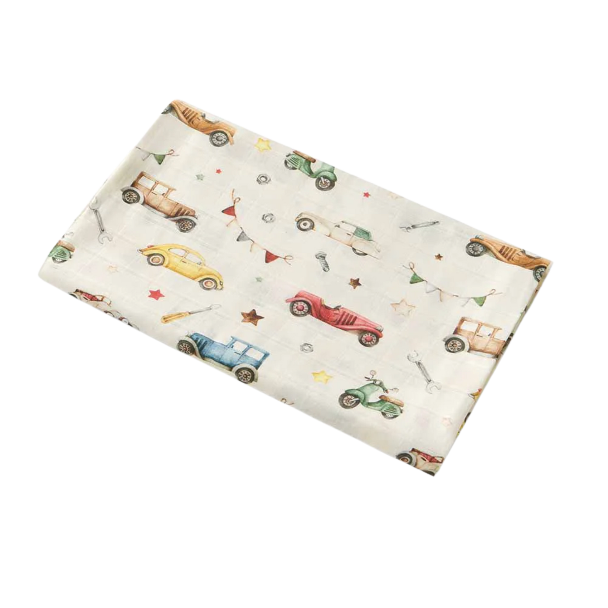 SNUGGLE HUNNY VINTAGE CARS MUSLIN WRAP