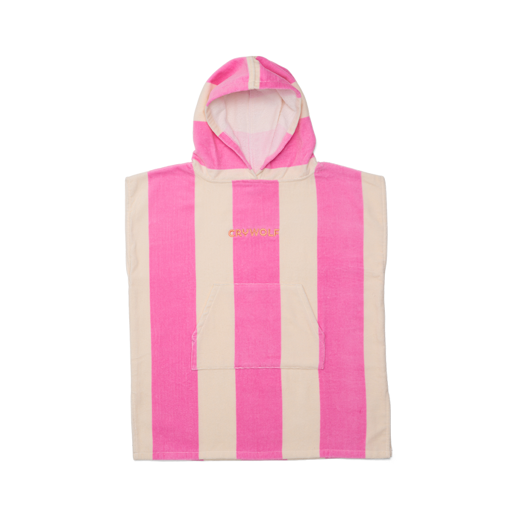 CRYWOLF HOODED TOWEL CANDY STRIPE