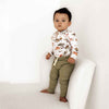 SNUGGLE HUNNY KIDS DINO LONG SLEEVE ORGANIC BODYSUIT