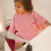 CINNAMON BABY CRIMSON GINGHAM T-SHIRT ROMPER