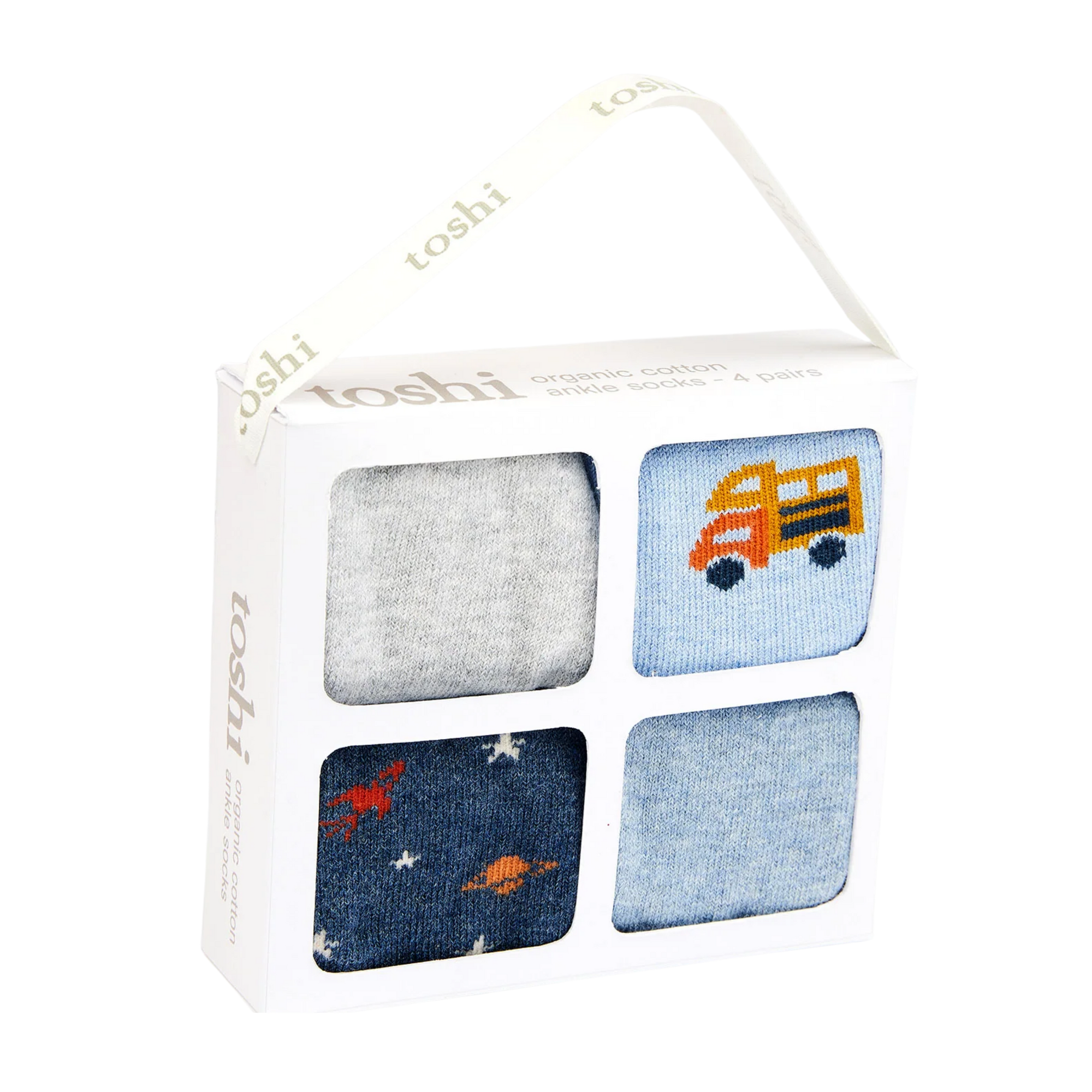 TOSHI ORGANIC SOCKS GIFT BOX ANKLE / ASSORTED / HANDSOME