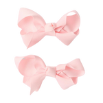 SNUGGLE HUNNY BABY PINK CLIP BOW - SMALL PIGGY TAIL PAIR