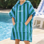 CRYWOLF HOODED TOWEL - DECK STRIPE