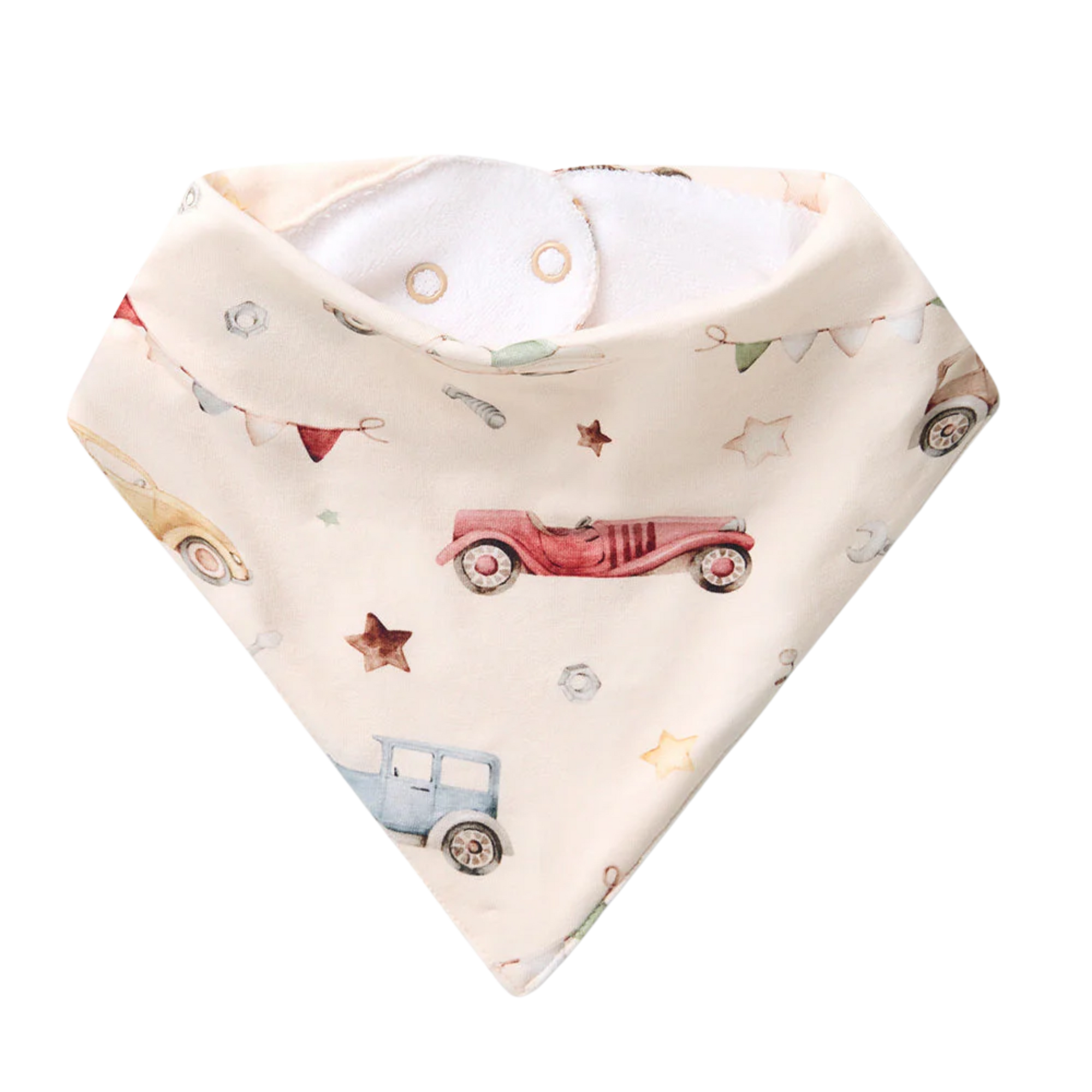 SNUGGLE HUNNY VINTAGE CARS DRIBBLE BIB