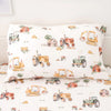 SNUGGLE HUNNY DIGGERS & TRACTORS ORGANIC COTTON PILLOW CASE