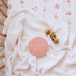 SNUGGLE HUNNY WHITE DIAMOND KNIT BLANKET