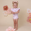 SNUGGLE HUNNY CHERRY BLOSSOM SHORT SLEEVE BODYSUIT WITH FRILL