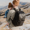 OIOI MULTITASKER BACKPACK - BLACK FAUX LEATHER
