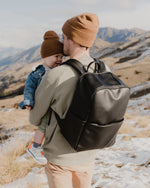 OIOI MULTITASKER BACKPACK - BLACK FAUX LEATHER