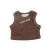 CINNAMON BABY TERRY SINGLET - DARK CHOCOLATE