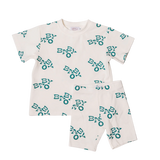 BABY O THE LABEL ALL OVER LOGO SET - EMERALD