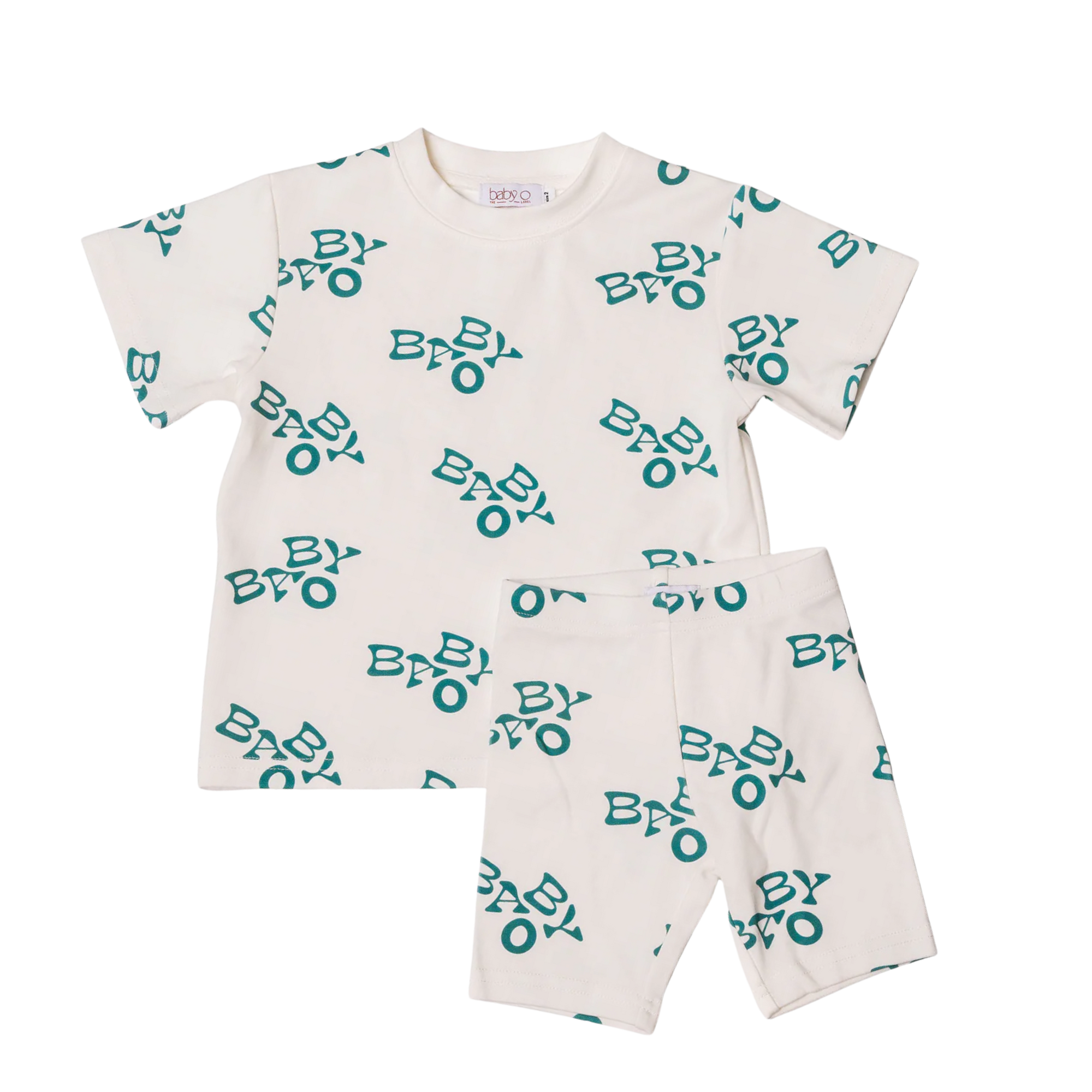 BABY O THE LABEL ALL OVER LOGO SET - EMERALD