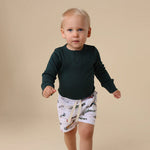 SNUGGLE HUNNY EMERALD LONG SLEEVE BODYSUIT