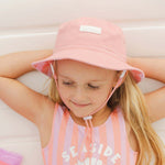 CRYWOLF REVERSIBLE BUCKET HAT - FLAMINGO STRIPE