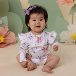 SNUGGLE HUNNY FAIRY GARDEN LONG SLEEVE BODYSUIT WITH FRILL