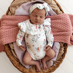 SNUGGLE HUNNY FAIRY GARDEN LONG SLEEVE BODYSUIT WITH FRILL