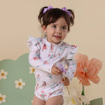 SNUGGLE HUNNY FAIRY GARDEN LONG SLEEVE BODYSUIT WITH FRILL
