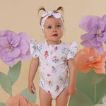 SNUGGLE HUNNY FAIRY GARDEN SHORT SLEEVE BODYSUIT WITH FRILL