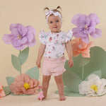 SNUGGLE HUNNY FAIRY GARDEN SHORT SLEEVE BODYSUIT WITH FRILL