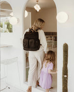 OIOI SIGNATURE NAPPY BACKPACK - JET BLACK GENUINE LEATHER