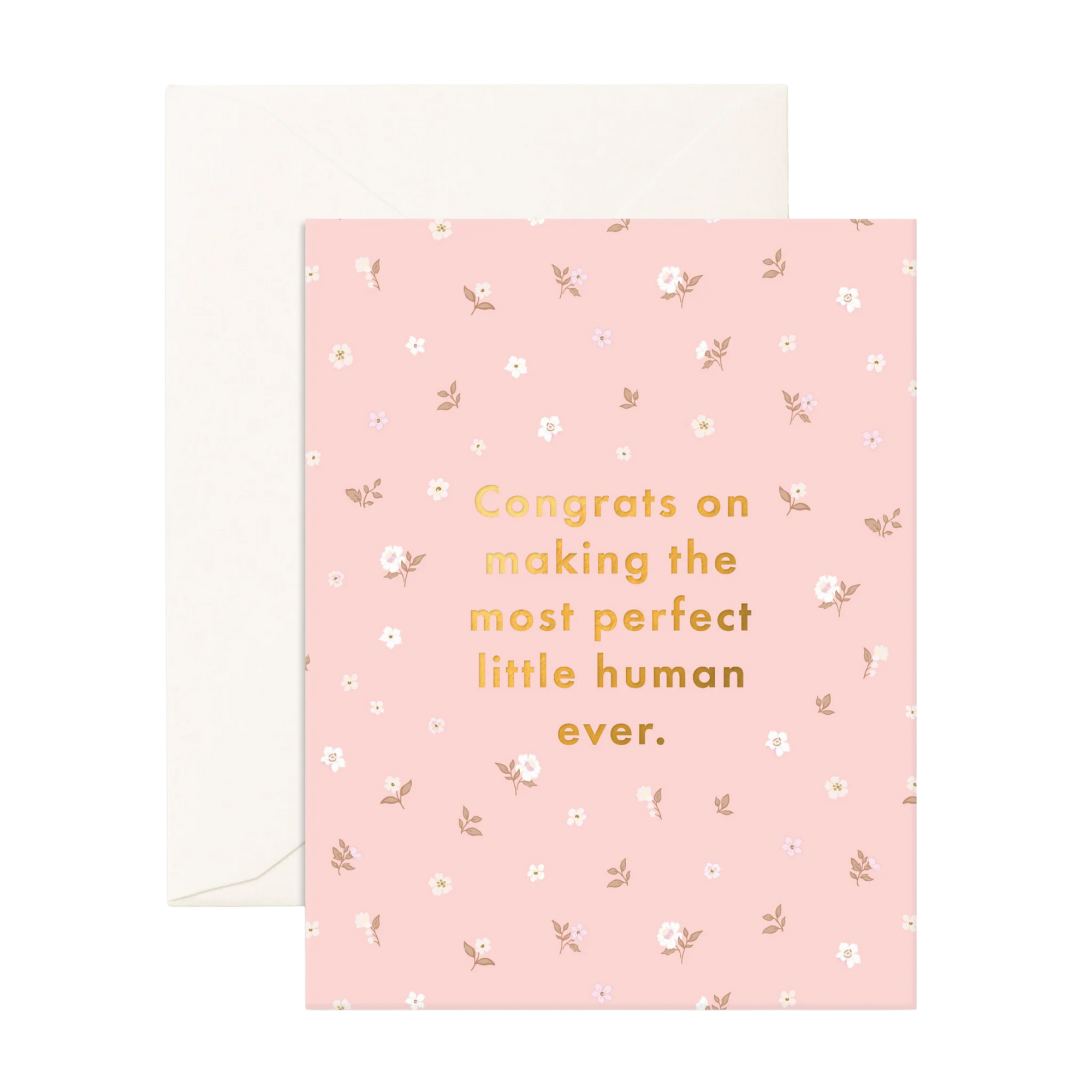 FOX & FALLOW PERFECT HUMAN DUSTY ROSES GREETING CARD