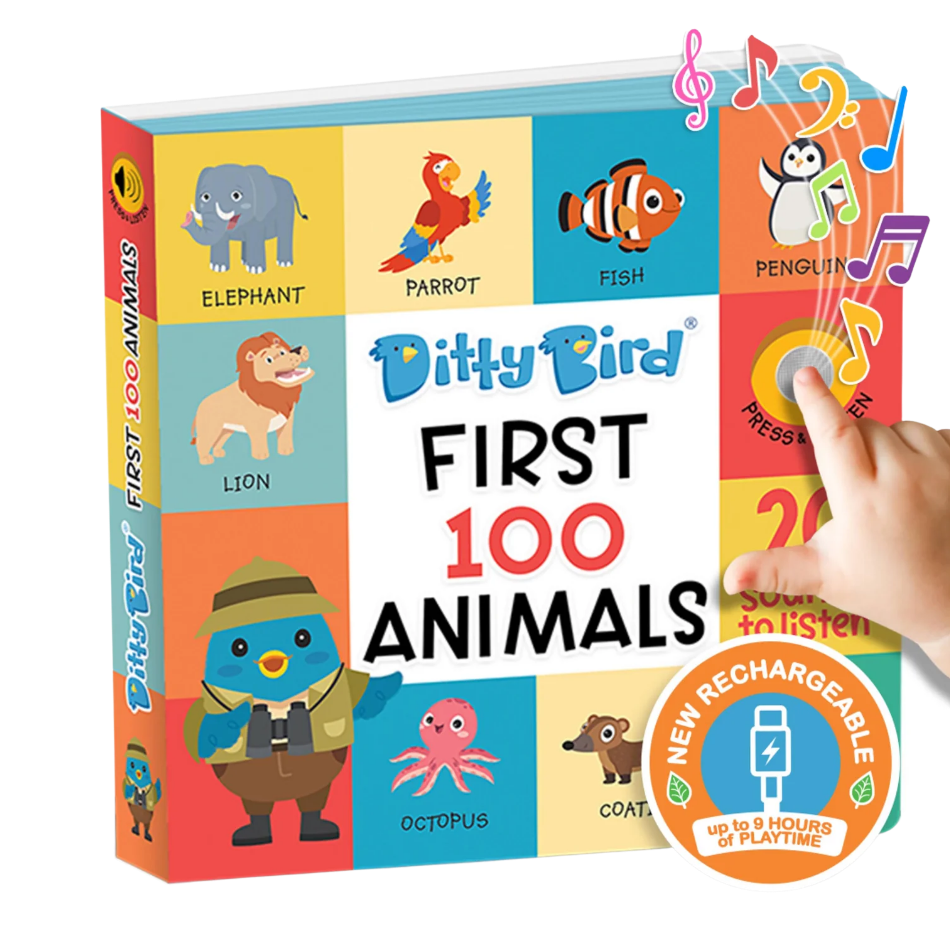 DITTY BIRD FIRST 100 ANIMALS MULTI-COLOURED – Active Baby Co.