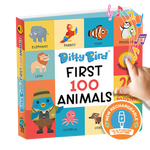 DITTY BIRD FIRST 100 ANIMALS MULTI-COLOURED