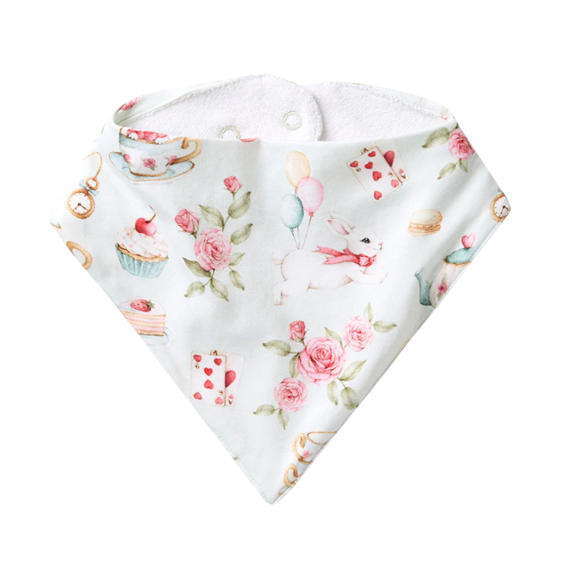 SNUGGLE HUNNY WHITE RABBIT DRIBBLE BIB