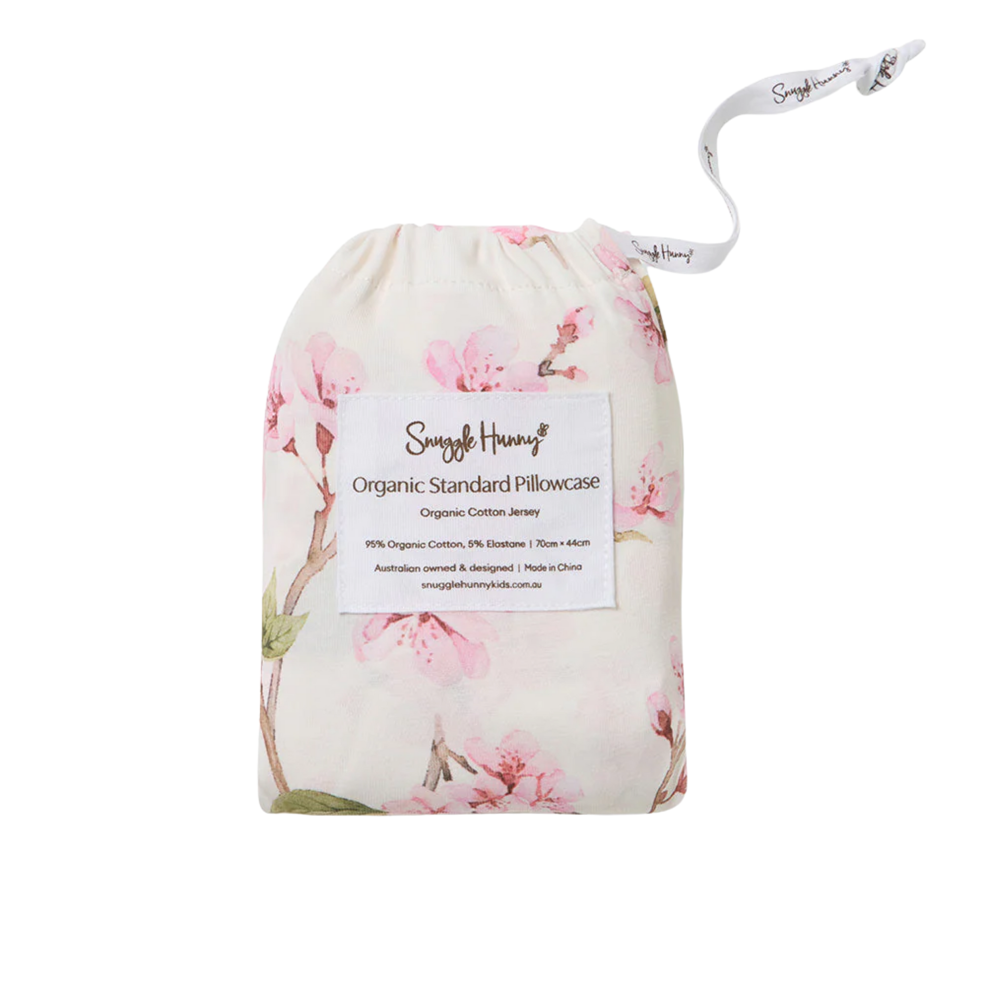 SNUGGLE HUNNY CHERRY BLOSSOM ORGANIC COTTON PILLOW CASE