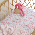 SNUGGLE HUNNY FLAMINGO BASSINET SHEET / CHANGE PAD COVER