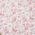 SUGGLE HUNNY FLAMINGOS FITTED COT SHEET