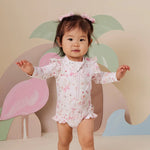 SNUGGLE HUNNY FLAMINGOS FRILL SWIMSUIT