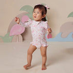 SNUGGLE HUNNY FLAMINGOS FRILL SWIMSUIT