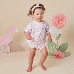 SNUGGLE HUNNY FLAMINGOS OVERSIZED ROMPER