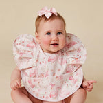 SNUGGE HUNNY FLAMINGOS FRILL SNUGGLE BIB