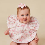 SNUGGE HUNNY FLAMINGOS FRILL SNUGGLE BIB