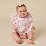 SNUGGE HUNNY FLAMINGOS FRILL SNUGGLE BIB