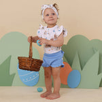 SNUGGLE HUNNY FLOPSY BUNNIES SHORT SLEEVE BODYSUIT WITH FRILL