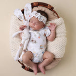 SNUGGLE HUNNY FLOPSY BUNNIES SHORT SLEEVE BODYSUIT WITH FRILL
