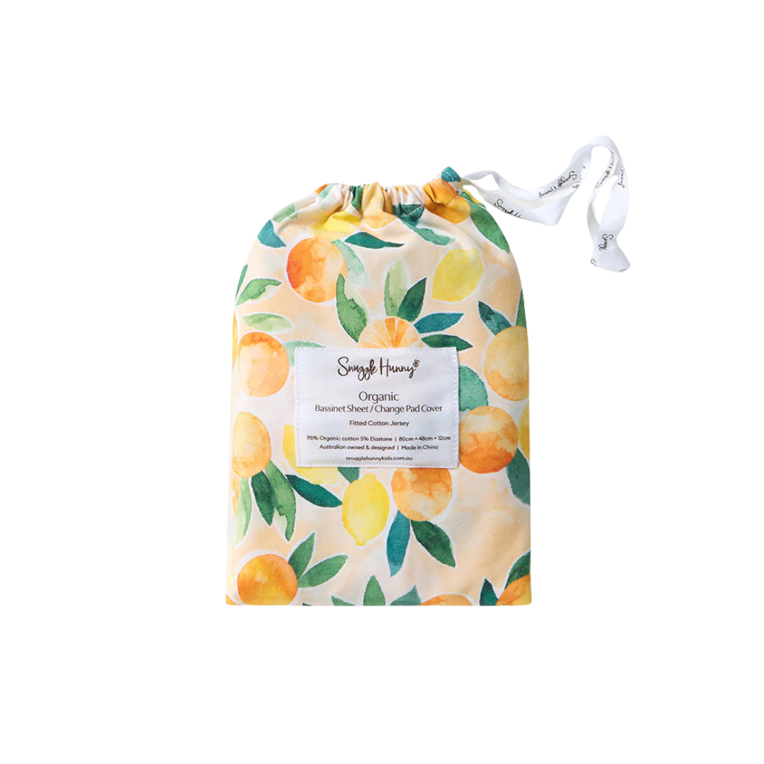 SNUGGLE HUNNY SUNNY CITRUS BASSINET SHEET / CHANGE PAD COVER