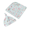 SNUGGLE HUNNY WHITE RABBIT JERSEY WRAP & BEANIE SET