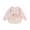 DONE BY DEER SLEEVED POCKET BIB TINY FARM - POWDER