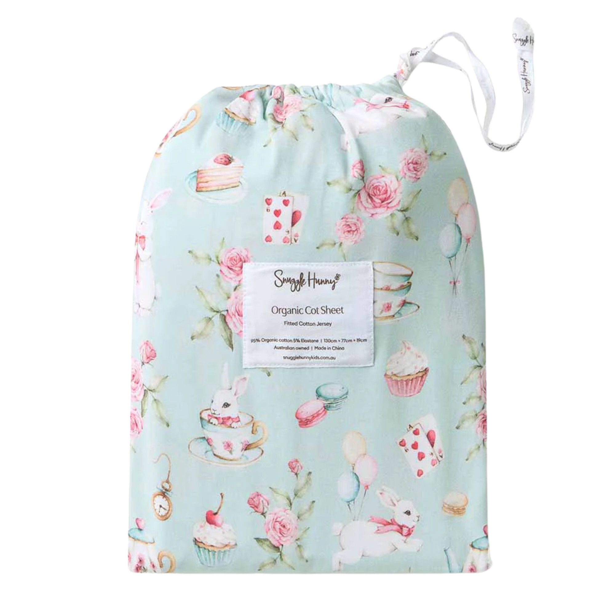 SNUGGLE HUNNY WHITE RABBIT FITTED COT SHEET