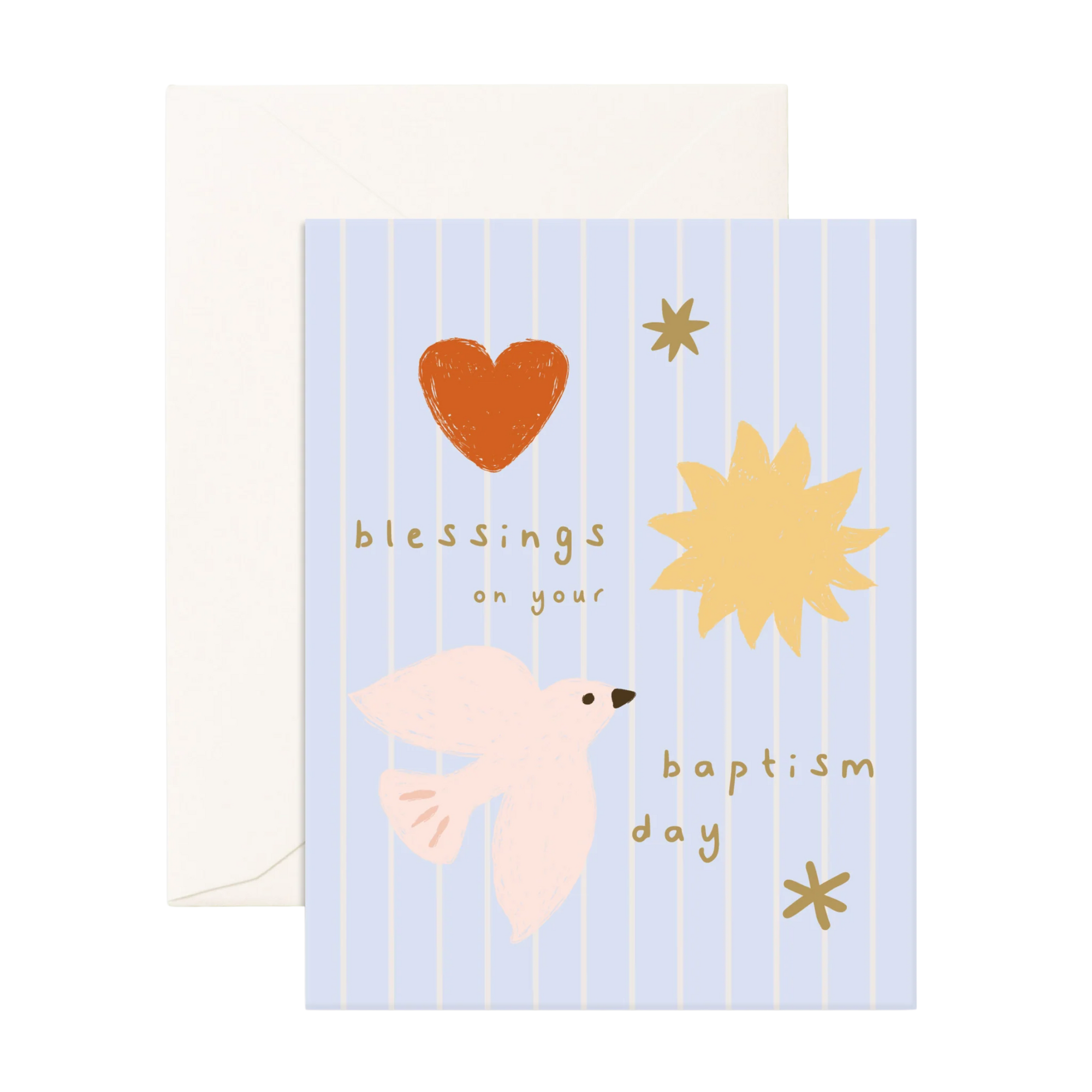 FOX & FALLOW BLESSINGS BAPTISM GREETING CARD