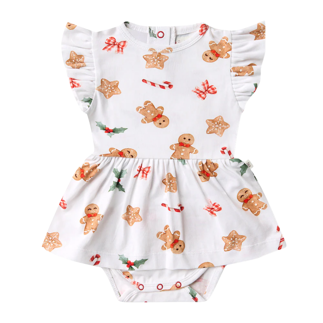 SNUGGLE HUNNY GINGERBREAD SHORT SLEEVE DRESS