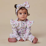 SNUGGLE HUNNY GRACIE SNUGGLESUIT CONVERTIBLE ROMPER WITH FRILL