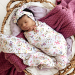 SNUGGLE HUNNY GRACIE JERSEY WRAP & TOPKNOT SET